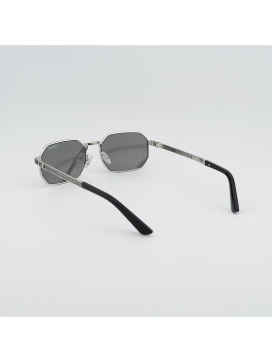 Versace VE2297 1000/6G Sunglasses Silver Rectangle Frame, Light Grey Lenses